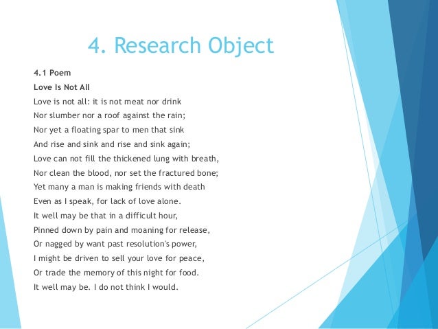 Analysis of love is not all sonnet love is not all pdf